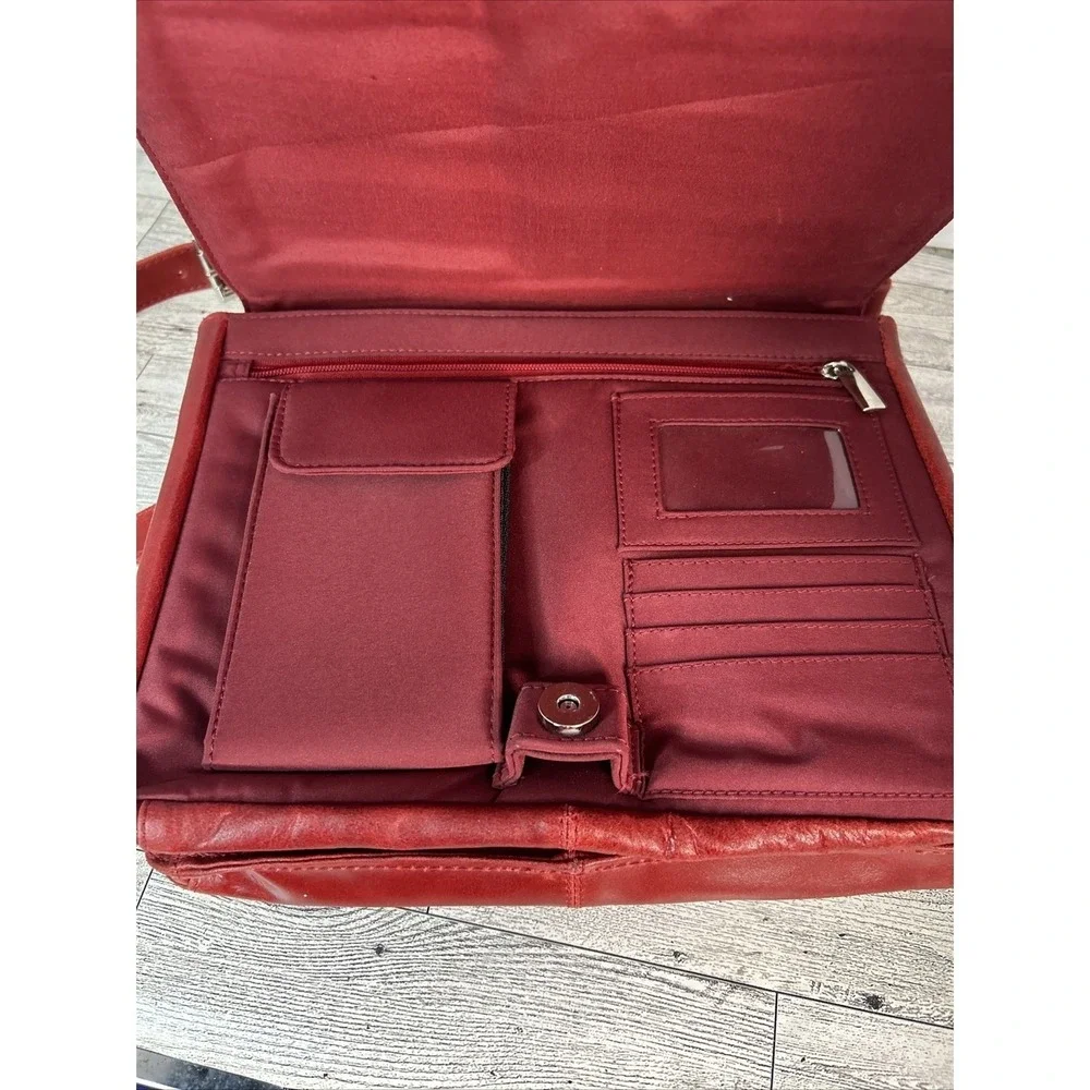 Wilson's Leather Structured Wine Red Executive Tote Bag | Genuine Leather Should